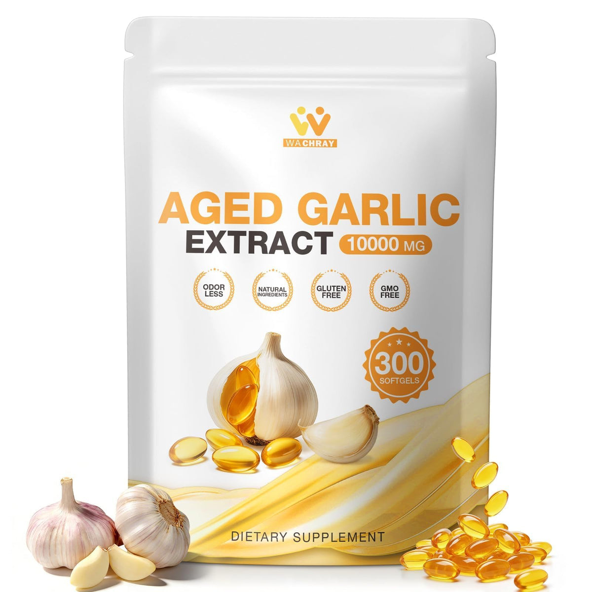 WACHRAY Ail Vieilli 10000mg gélules odorless, vue de face