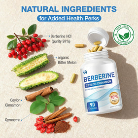 WACHRAY Berbérine 1500mg - vue de côté du flacon