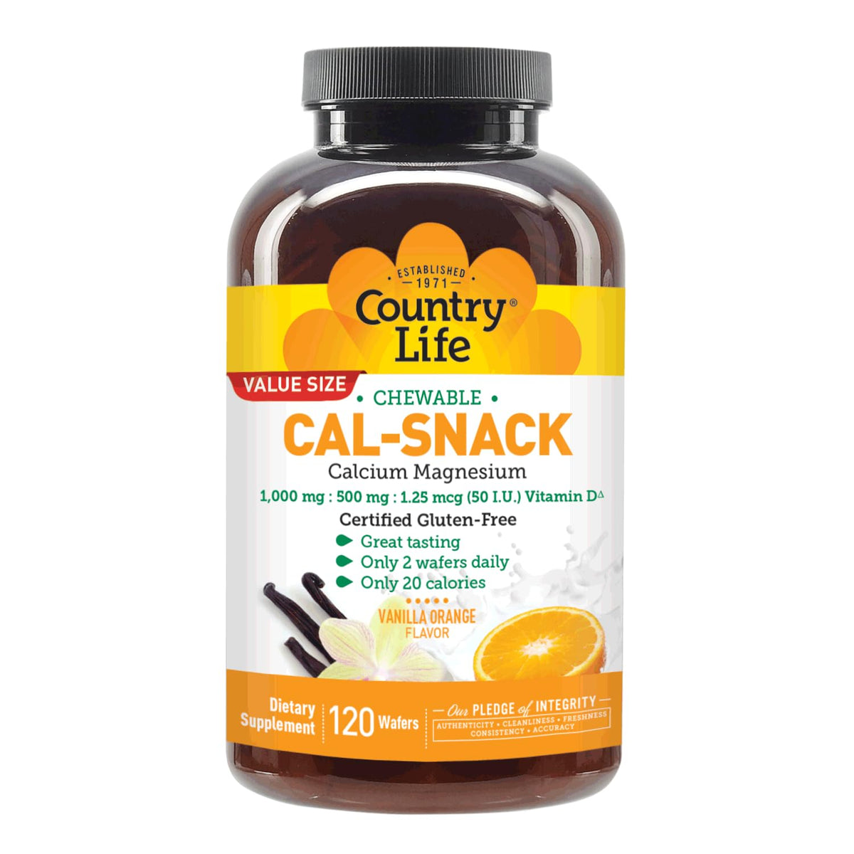 Wafers Cal-Snack Country Life, format facile à mâcher