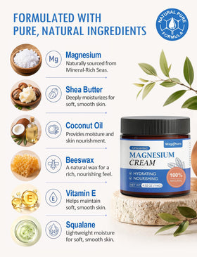 Wagomars Crème de Magnésium 159g sur un fond neutre