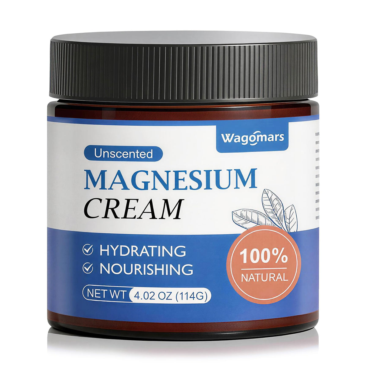 Wagomars Crème de Magnésium 159g vue avant avec texture crémeuse