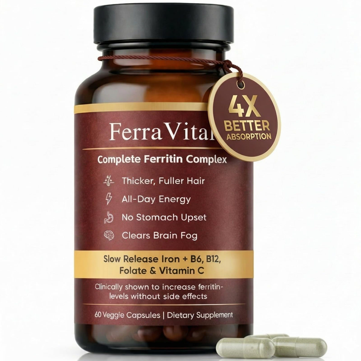 Wanciment Ferravital Support Ferritine 60 capsules vue avant