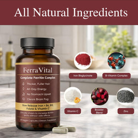 Wanciment Ferravital Support Ferritine capsules sur une table