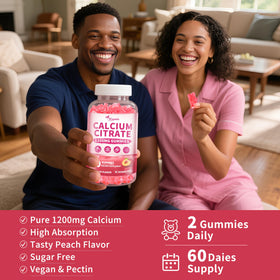 Wanish Calcium Citrate 1200 mg Gummies avec étiquette