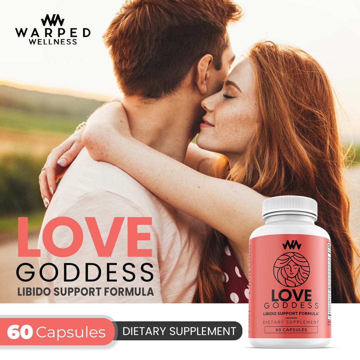 Warped Wellness Love Goddess emballage avec ingrédients