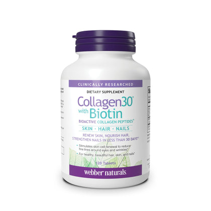 Webber Naturals Collagène Hydrolysé 120 Tablettes vue de face