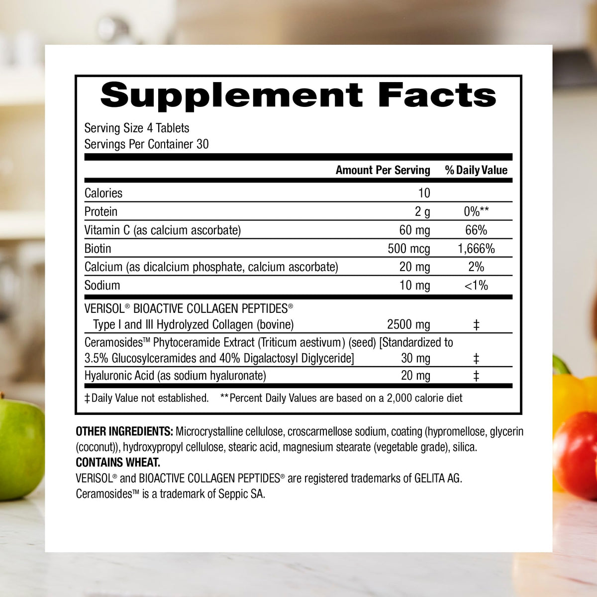 Webber Naturals Collagène Hydrolysé comprimés sur une surface