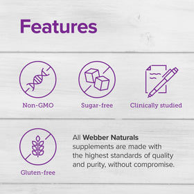 Webber Naturals Collagène Peptides comprimés sur une table