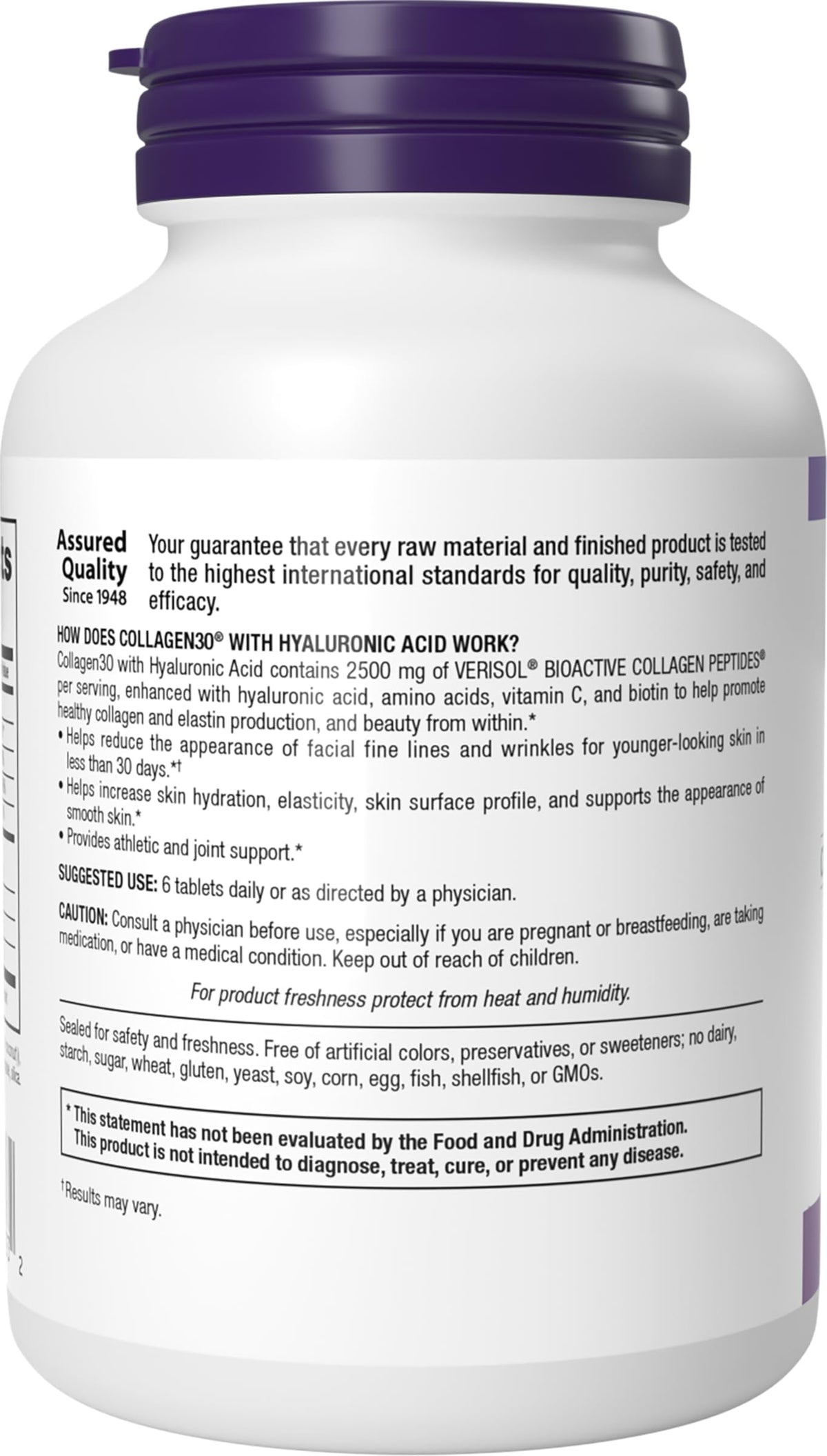 Webber Naturals Collagène Peptides ingrédients
