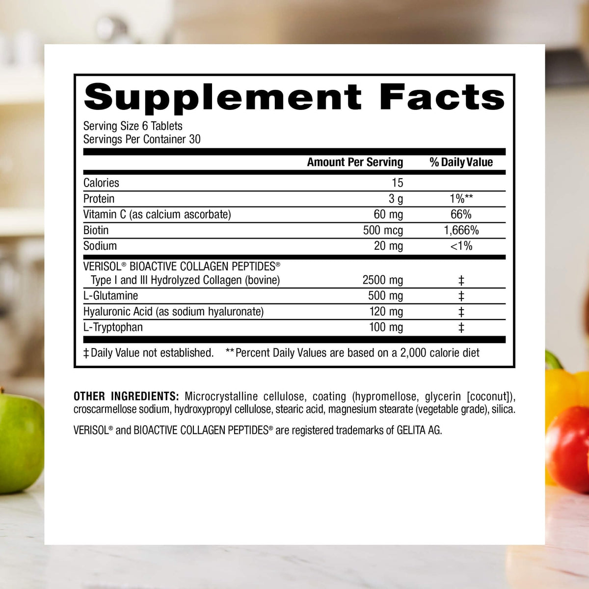 Webber Naturals Collagène Peptides vue de côté