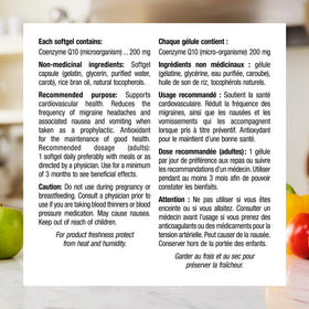 Webber Naturals CoQ10 200mg gélules molles dans leur emballage