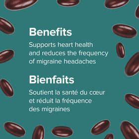 Webber Naturals CoQ10 200mg gélules molles sur fond blanc