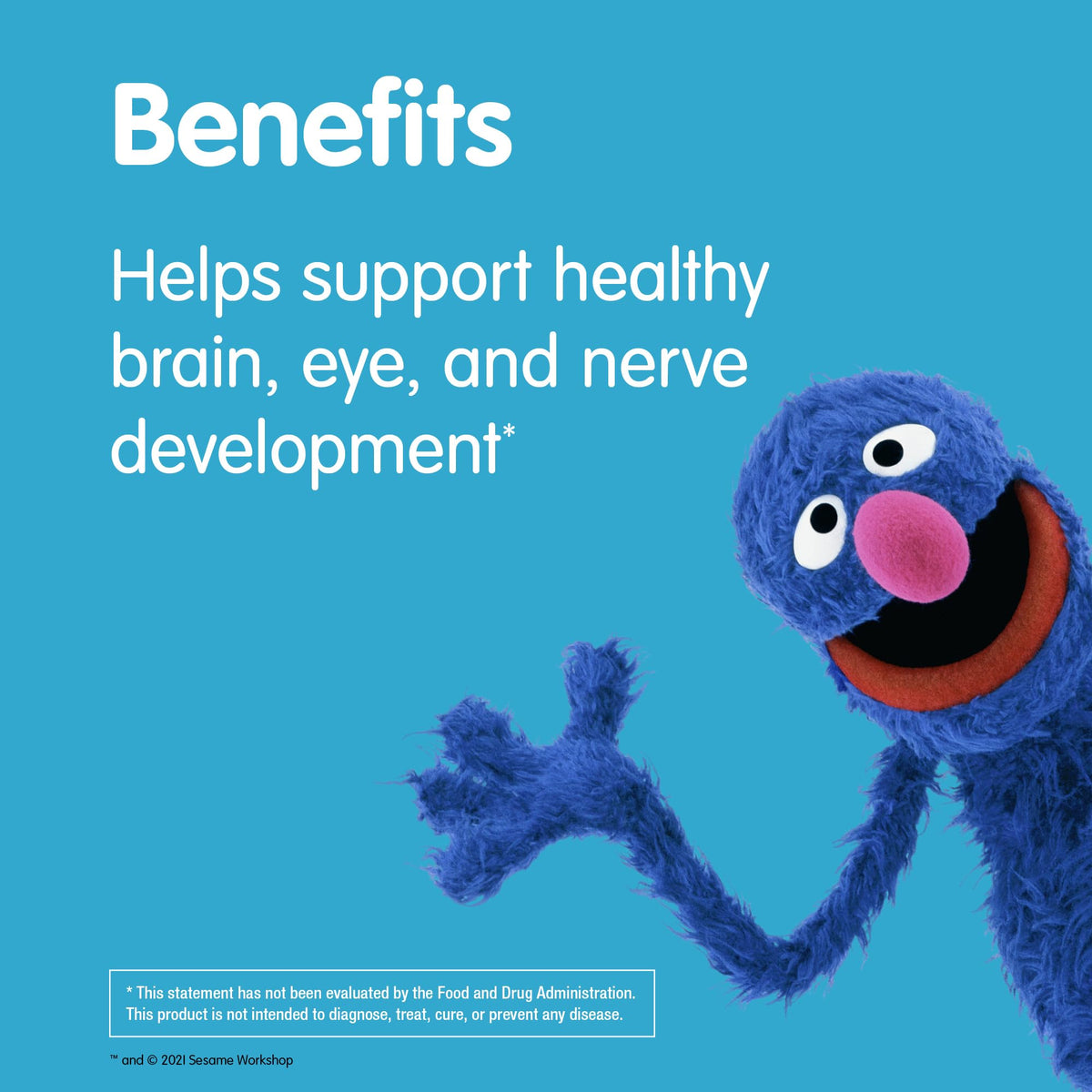 Webber Naturals Gélules Omega-3 Sesame Street gummies sur une table