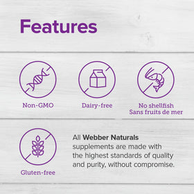 Webber Naturals Huile de Foie de Morue 1100 mg gélules arrière