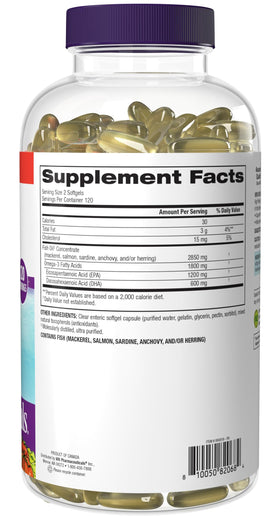 Webber Naturals Huile de Poisson Ultra Omega 3 avec ingrédients