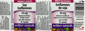 Webber Naturals Isoflavones de Soja 50mg capsules côté