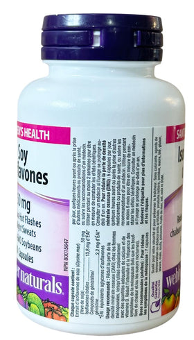 Webber Naturals Isoflavones de Soja 50mg capsules en boîte