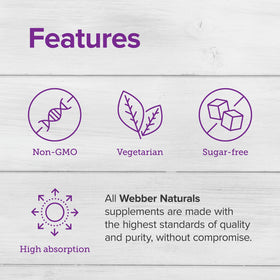 Webber Naturals Magnésium Glycinate 200mg étiquette du produit