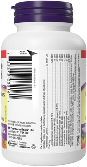 Webber Naturals Probiotiques 30 Milliards, mise en scène avec d'autres produits de santé