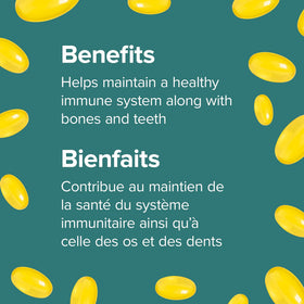 Webber Naturals Vitamine D3 2500 IU Extra Forte gélules avec verre d'eau