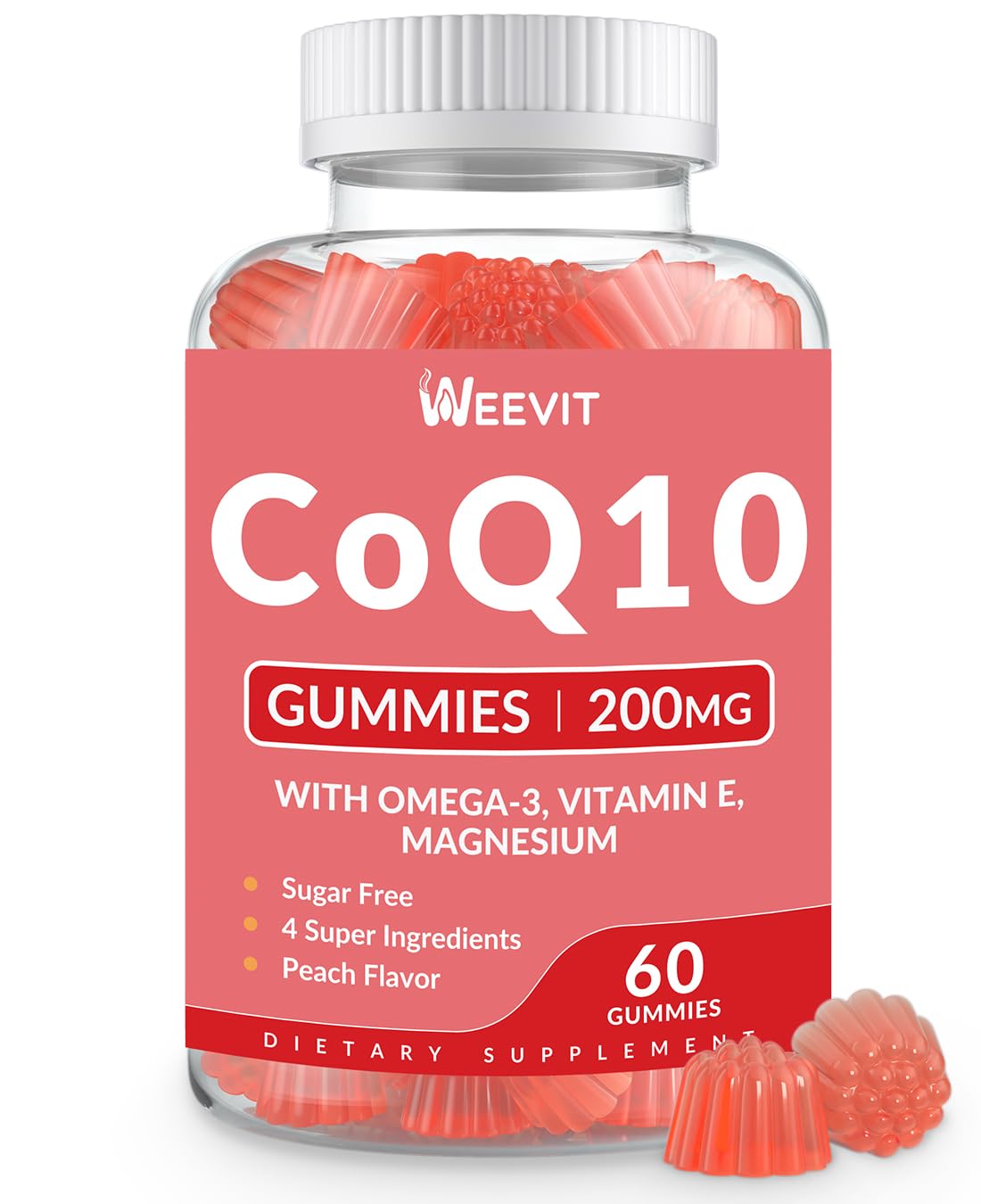 WEEVIT CoQ10 Gummies 200mg packaging front view