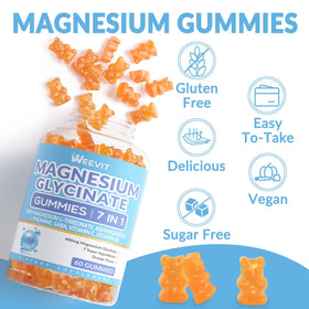 WEEVIT Gélules de Magnésium Glycinate 181g - gélules individuelles