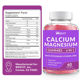 WEEVIT Gummies Calcium Magnésium Zinc 600 mg 300 mg - texture des gummies