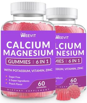 WEEVIT Gummies Calcium Magnésium Zinc 600 mg 300 mg - vue avant