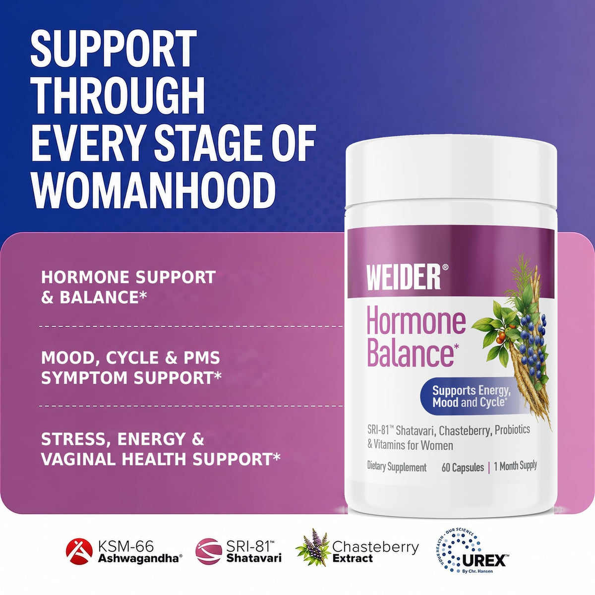 Weider Complément Alimentaire Femme 60 Capsules vue arrière