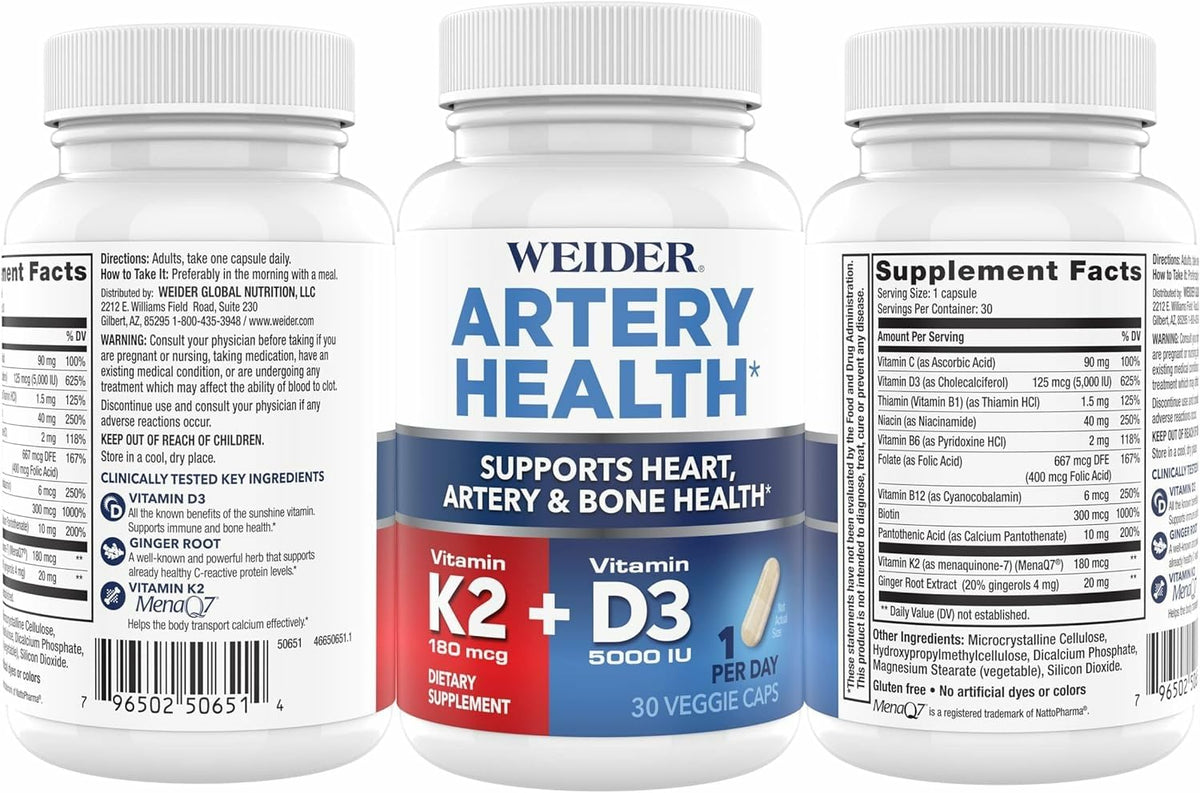 Weider Complément Alimentaire Santé Artères 30 Capsules en contexte de vie quotidienne