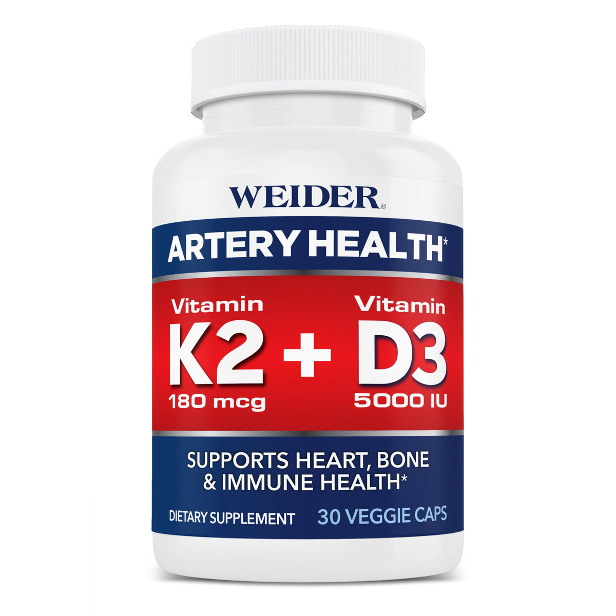 Weider Complément Alimentaire Santé Artères 30 Capsules vue de face