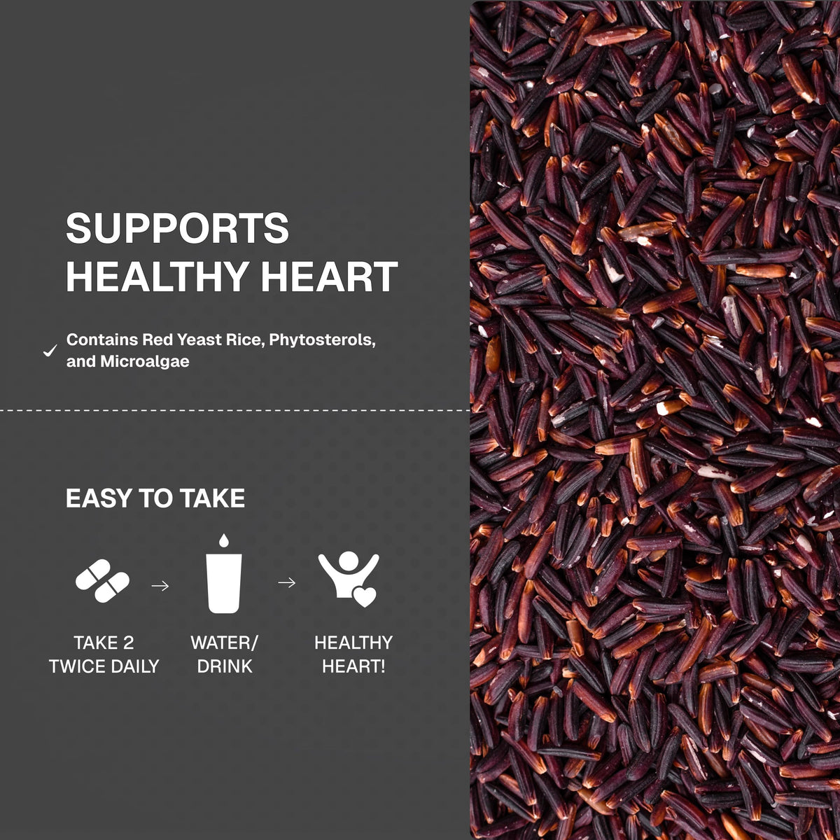 Weider Red Yeast Rice Plus 120 capsules près d'un verre d'eau