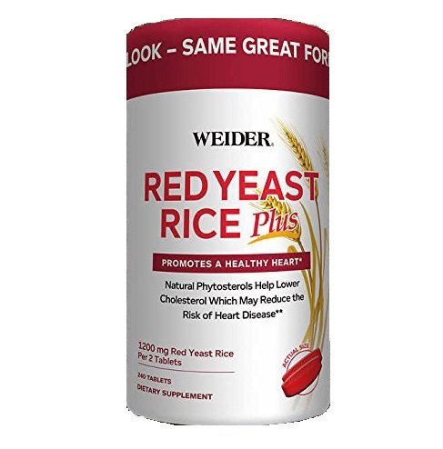 Weider Riz Rouge 240 comprimés vue de face avec étiquette