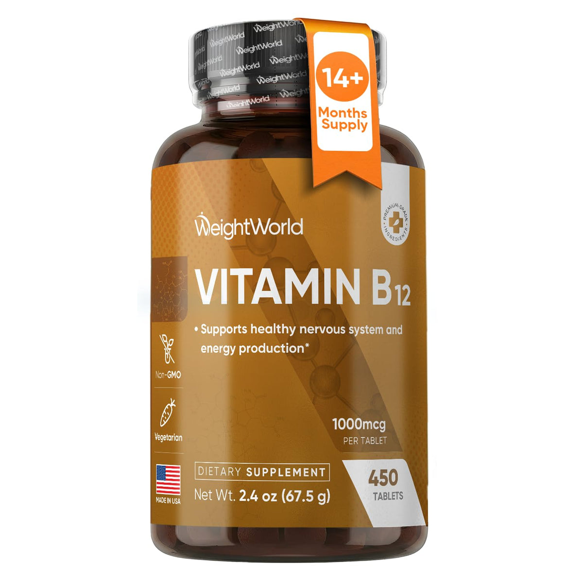 WeightWorld B12 Methylcobalamine 1000 mcg flacon avant