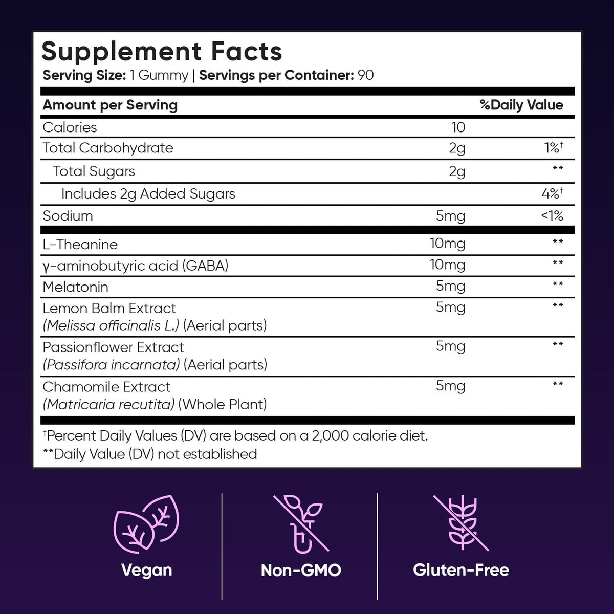 WeightWorld Gummies de Mélatonine ingrédients sur l'étiquette