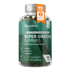 WeightWorld Super Greens Gummies pot de 90 gummies face avant