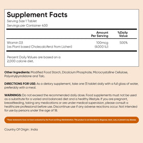 WeightWorld Vitamine D3 4000 IU flacon ouvert avec tablettes visibles