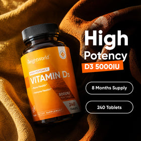 WeightWorld Vitamine D3 5000 IU comprimés, vue de côté