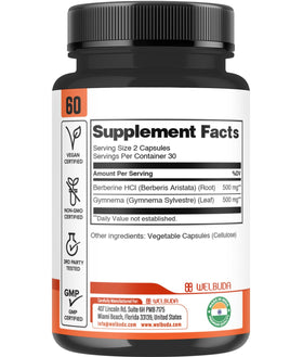WELBUDA Complément Alimentaire Berbérine - prise quotidienne de capsules