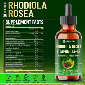 WELBUDA Rhodiola Rosea 17 en 1 avec une tasse de boisson