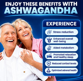 Well of Life Ashwagandha 650mg avec BioPerine sur un fond neutre
