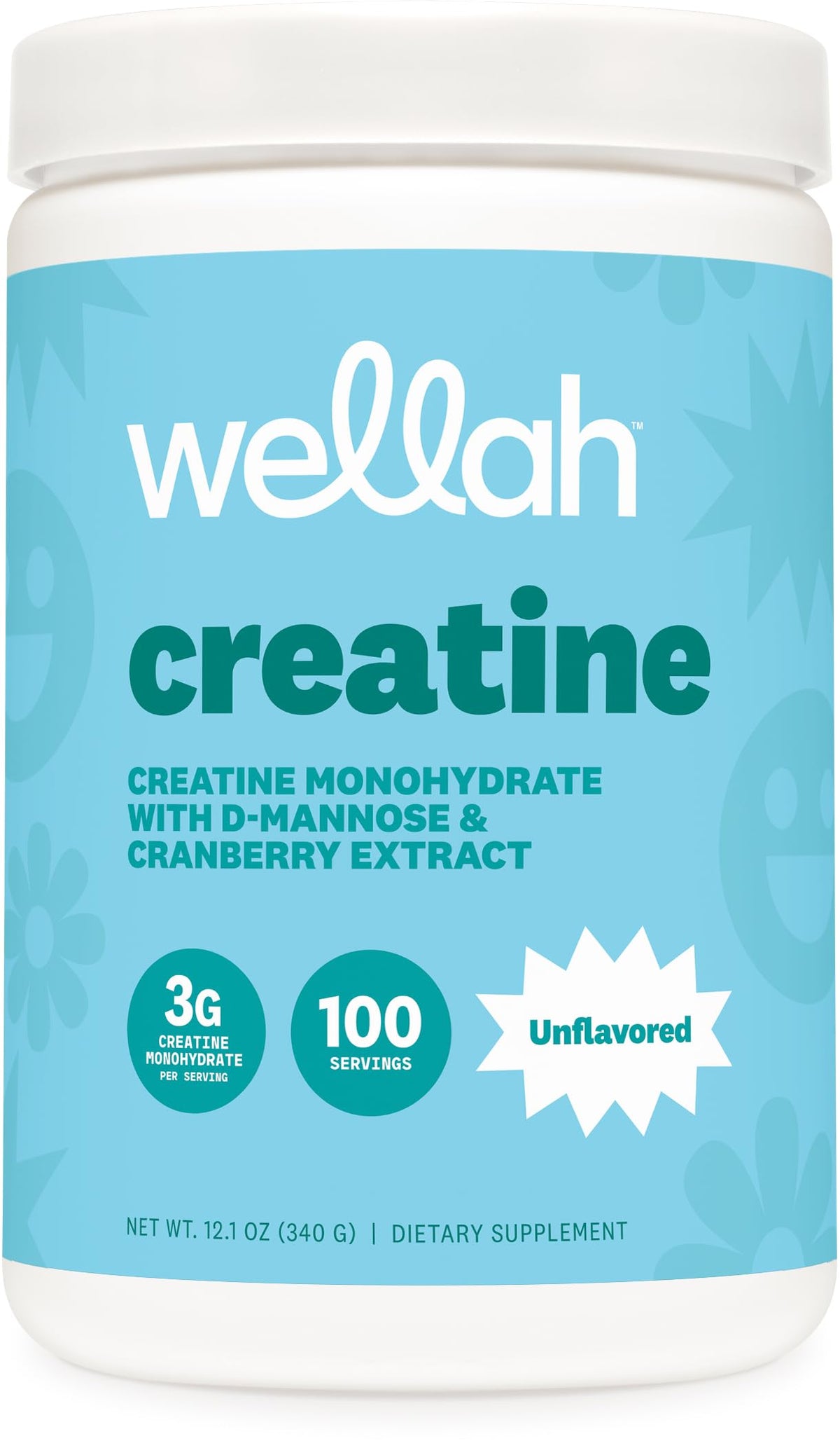 Wellah Créatine pour Femmes 100 Portions 3g vue avant
