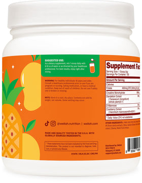 Wellah Créatine pour Femmes scoop avec poudre ananas mangue