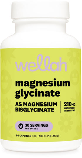 Wellah Magnésium Glycinate 90 capsules vue avant
