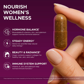 Wellanova complément alimentaire organes de bœuf 227g, capsules en gros plan