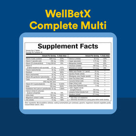 WellBetX Complete Multi de Natural Factors - ingrédients principaux