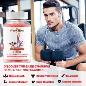 Wellcatcher Gummy HMB et Leucine gummies avec étiquette