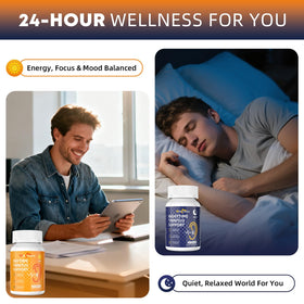 Wellcatcher Tinnitus 120 capsules vegan, prise de capsules avec un verre d'eau