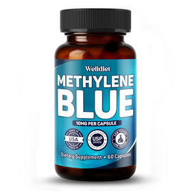 Welldiet Methylene Blue Capsules 10mg flacon avant