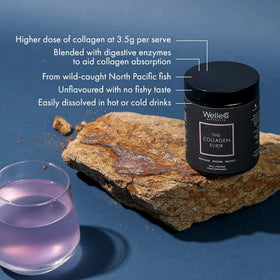 WelleCo Collagen Elixir Poudre de Collagène Marin 168g avec une cuillère